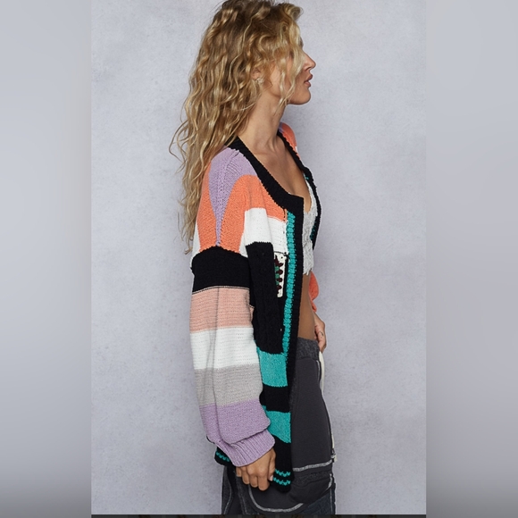 POL Multicolor Patchwork Cardigan - Picture 3 of 4